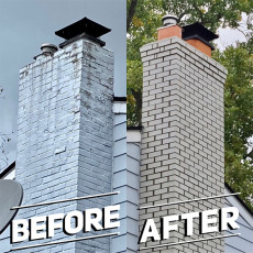 BE Prime Chimney Before and After Chimney Work